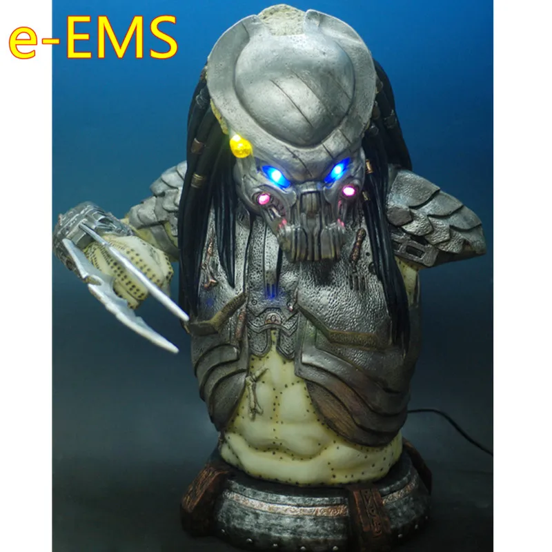 

The Predator 1:2 Half-Length Photo Or Portrait Give Out Light Resin Statue Action Figure Collection Model Toy G2430