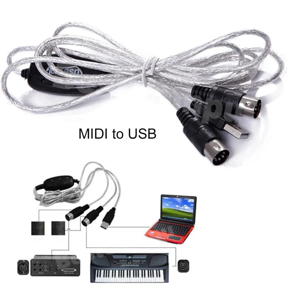 MIDI to USB Cable Music Editing Cable MIDI Connecting Line 100 brand new and high quality With