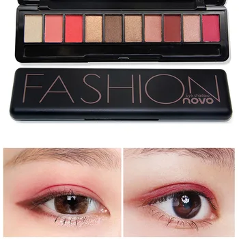 

10 Color Beauty Eyeshadow Girl Nude Shimmer Matte Eyeshadow Palette Professional Eyes Makeup with Mirror and Brush Eye Cosmetic