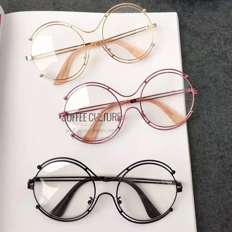 Oversized Fashion Sunglasses Luxury Women Round New Brand Designer New Mirror Lady Female Trend Sun glasses