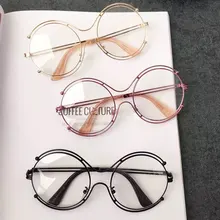 Oversized Fashion Sunglasses Luxury Women Round New Brand Designer New Mirror Lady Female Trend Sun glasses