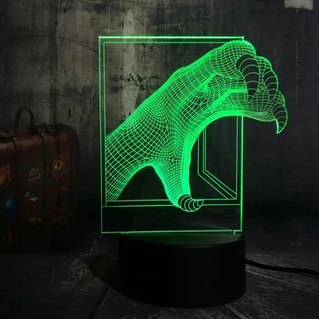 

NEW Cool Animal Beast Paw 3D LED Night Light Desk Lamp Friend Birthday Christmas lamp Remote Control Home Decorative Light Lava
