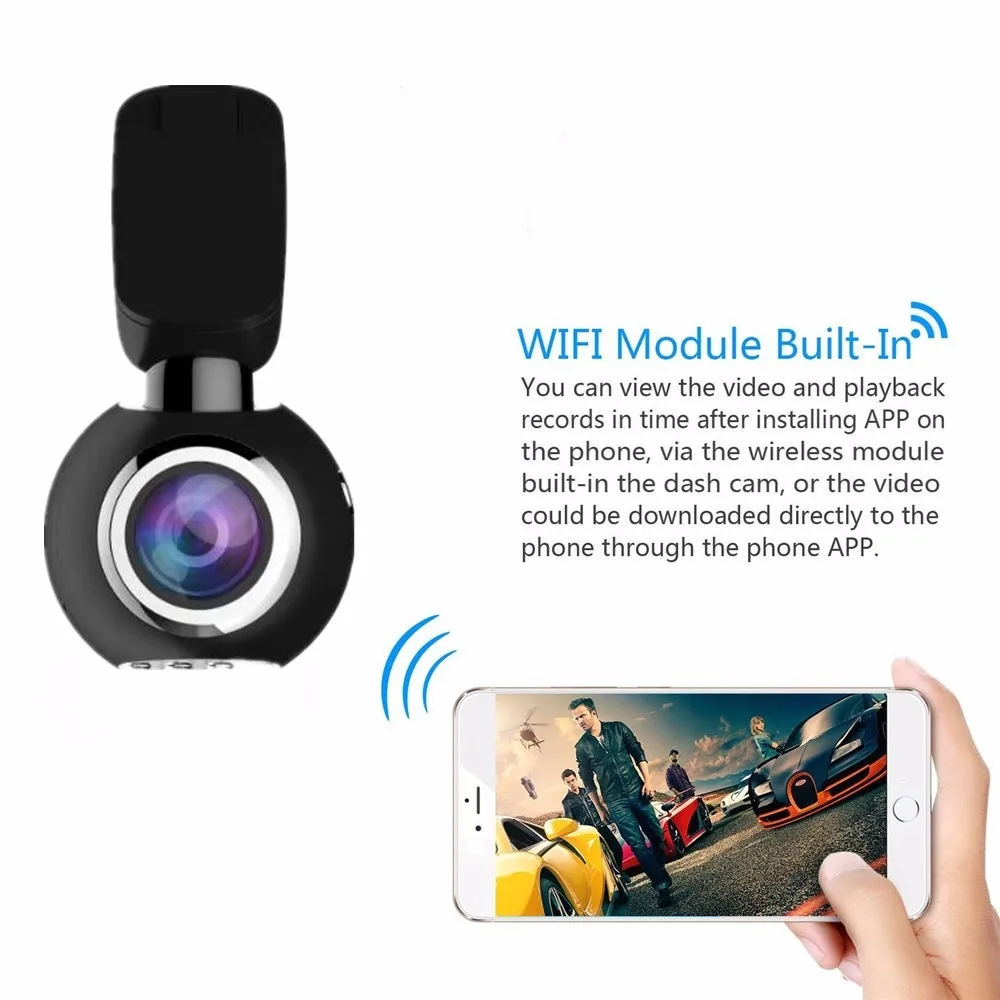 Ecartion мини Автомобильный видеорегистратор Wifi gps трекер Full HD 1080P Автомобильный видеорегистратор ночное видение Авто видеокамера черный ящик