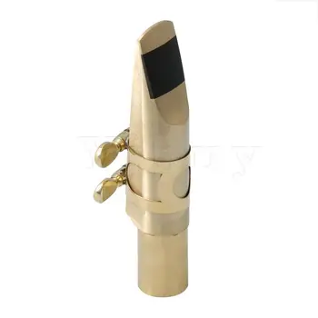 

Yibuy Tenor Saxophone Metal Head Ligature Set Brass Wind Instrument Replacement Part