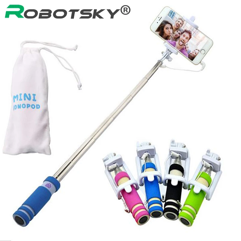 Handheld Wired 60mm font b Selfie b font font b Stick b font Accessory for iPhone
