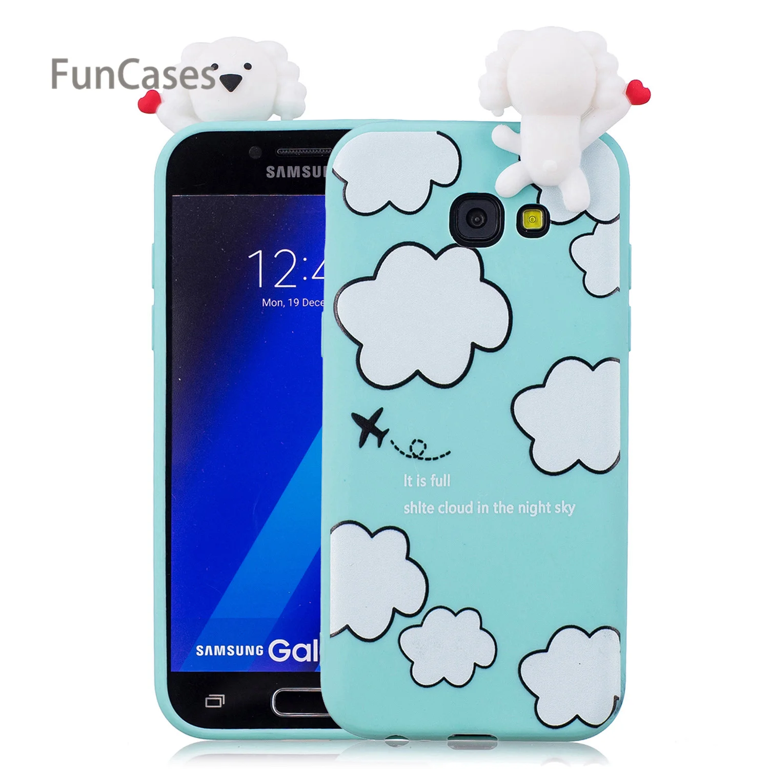 

lovely Ice Cream Phone Case sFor Coverage Samsung A720 Soft TPU Phone Case Kryty Unicorn Back Cover For Samsung Galaxy A7 2017