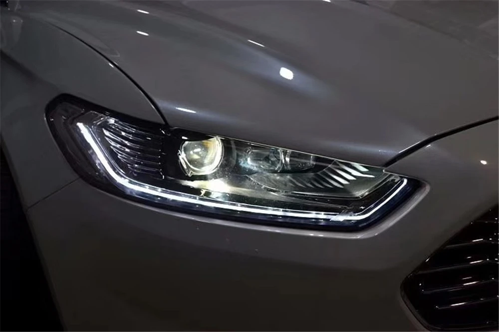 Автомобильный Стайлинг для Ford Mondeo 2013 светодиодный фонарь для новой фары с плавающей головкой динамический сигнал поворота светодиодный DRL биксеноновый HID