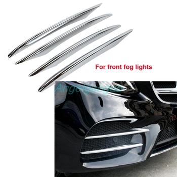 

Car fog lamps cover grille slats car fog lights cover decoration strips for Mercedes Benz E Class 2016 2017 W213 E200L E300L