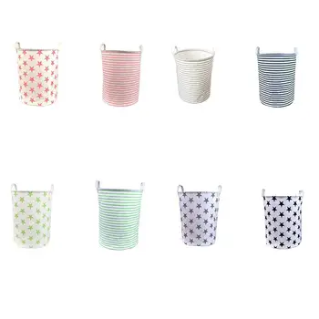

Folding Cotton And Linen Storage Basket Modern And Simple Collection Basket Dirty Clothes Basket PE Waterproof Home Storage