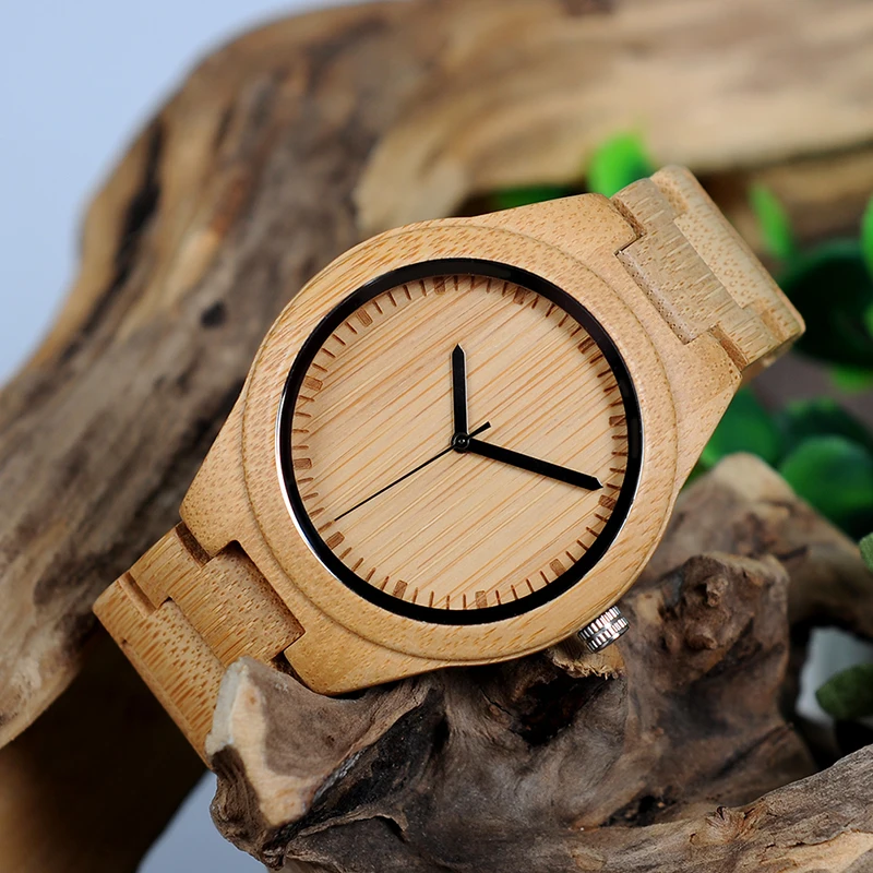 BOBO BIRD WG27 Unisex Bamboo Watch Men Quartz Watches Full Bamboo Brand Designer as Best Gift For Men Women Gift Wood Box
