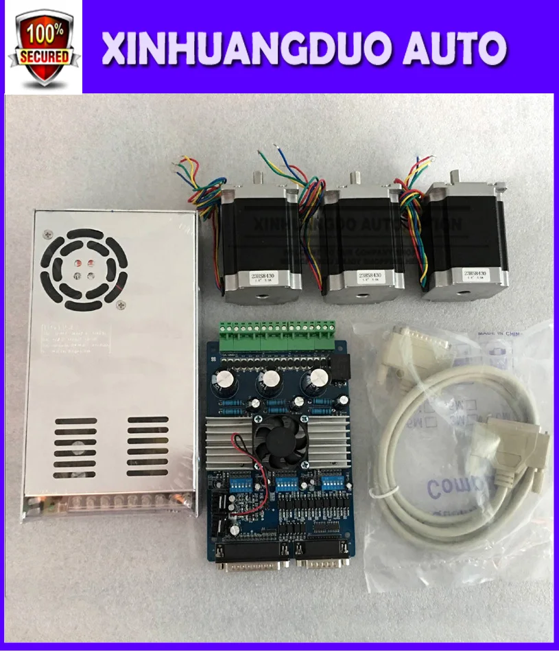 

3 Axis CNC Kit TB6560 Driver Board + 3pcs 76mm Nema 23HS8430 stepper motor +one power supply CNC Engraver Kit