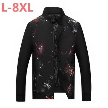 

BIG 10XL 9XL 8XL 6XL New Men's Thick Jacket Cotton Plus Size Loose Military Men Winter Mens Casual Coats warm Jacket stand