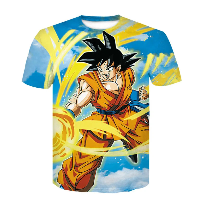 

Summer Women Men T Shirt Retail Funny T-Shirts 3D Printed Dragon Ball T shirts Women Man Tee Streetwear Tops Brand High Quality