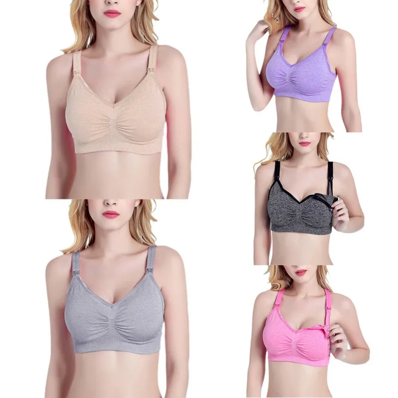 ROPALIA Bralette для кормящих мам, однотонная задняя часть, Удобная майка для беременных для грудного вскармливания, Майки 5 цветов