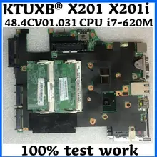 Ktuxb 48.4CV01.031 для lenovo ThinkPad X201 X201i ноутбук FRU системной платы 63Y2066 Процессор i7-620M QM57 DDR3 тесты работы