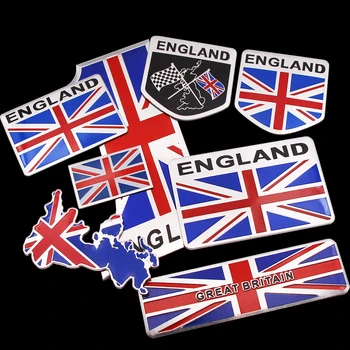 

England Flag Car Stickers United Kindom Emblem UK Badge Decal For BMW Audi Ford KIA Land Rover Mini Cooper Jaguar Auto Styling