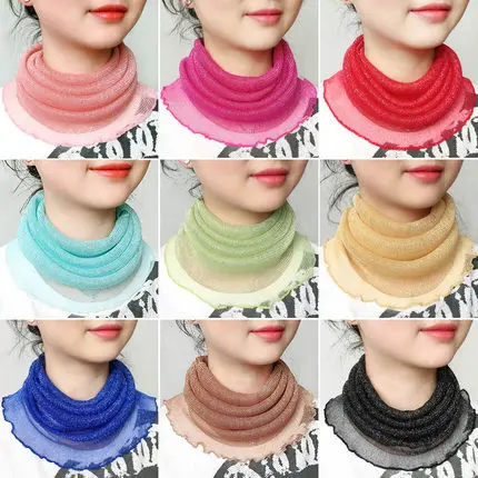 

Small silk scarf woman summer sun protection neck hanging earmasks around the neck varies in summer thin multi-functional veil