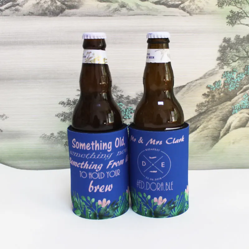 웨딩 맞춤 로고 프린트 스터비 홀더 아이스 쿨러 맥주 캔 쿨러, 식품 와인 네오프렌 음료 슬리브 쿨 백, 150 개