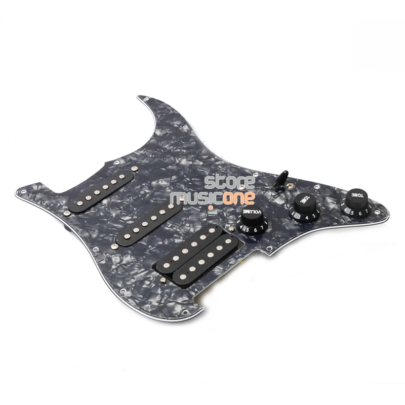 Многоцветная электрогитара Pickguard и черный SSH загружен Prewired scrachplate в сборе