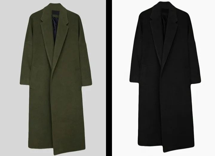 X-длинные Для мужчин S Шерстяное пальто Для мужчин кашемировое пальто отложной воротник ремень Для мужчин; зимняя куртка Для мужчин марка-Костюмы черный Для мужчин пальто wuj1187