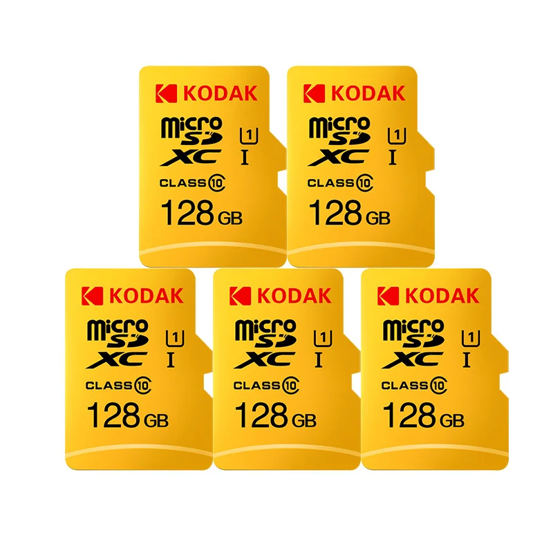 Карта флеш-памяти KODAK U1 128 Гб 64 ГБ 32 ГБ 16 ГБ Micro SD карта tarjeta de высокоскоростная карта памяти MicroSD карта TF/SD карта класса 10 - Емкость: 128GB 5 pieces