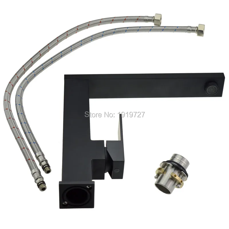 2017 Top Fashion New Arrival High Quality  Matt Black Single Handle Faucet 360 Swivel Spout Contemporary Kitchen Sink Mixer Tap