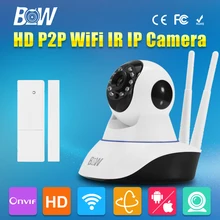 BW Wireless Wifi HD 720P IP Camera P2P Security Surveillance CCTV P/T Door Sensor Alarm IR Cut Filter Megapixel Lens Onvif Could