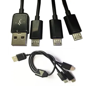 

3 in 1 USB 2.0 A male to 3 Micro 5 pin data charging cable