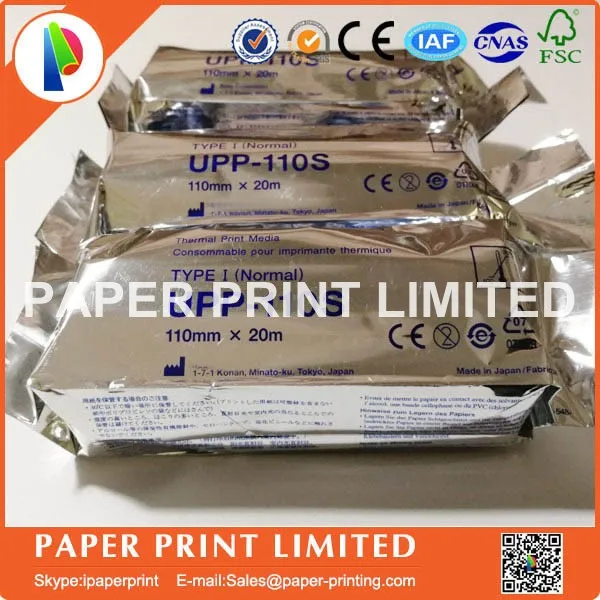 

5X ROLLS UPP-110S For printer 110mm*20m high quality Upp 110s SONO COPATIBLE Ultrasound Thermal Paper Roll