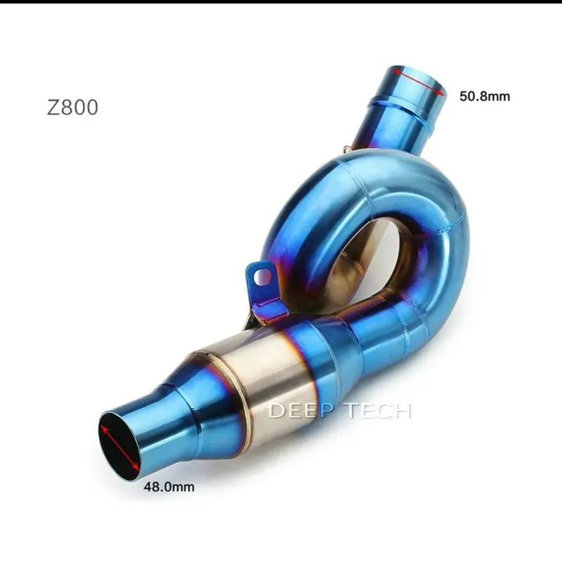 Соединительная труба из нержавеющей стали, выхлопная труба мотоцикла, Модифицированная выхлопная труба Z800 Z750 ZX6R ZX10R