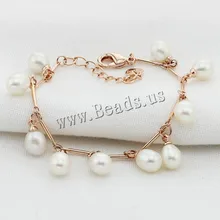 Настоящий натуральный пресноводный жемчужный браслет 925 пробы ювелирные изделия geniune жемчужные ювелирные изделия модный стиль