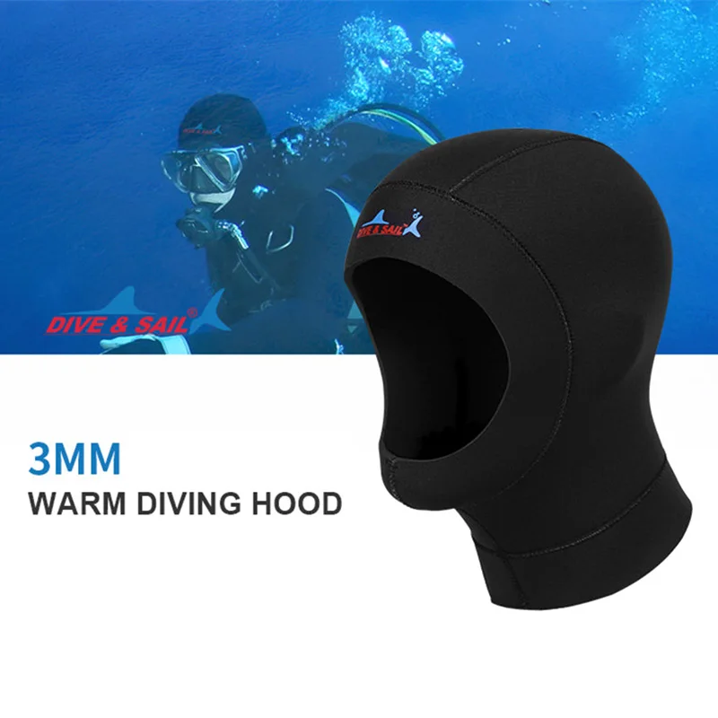 Buy 3MM Neoprene Scuba Swimming Diving Caps With Shoulder Snorkeling Hat Hood