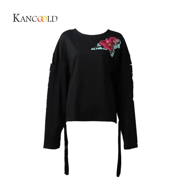 KANCOOLD plus groBe herbst westlichen stil fashion locher pailletten