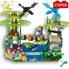 Minecraft Ponte Pênsil Esquilo Modelo Blocos de Construção Compatível Legoed City Figuras Bricks Brinquedos Educativos Para Crianças