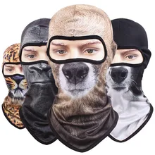 Женская Балаклава с объемным животным, маска для всего лица, велосипедные головные уборы, Балаклава для сноуборда, Зимняя Маска для лица, кошки, собаки для мужчин