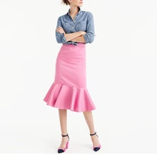 До середины икры lisong Для женщин Юбки для женщин Русалка Стиль элегантный индивидуальный заказ Высокая qualiry Формальные Юбка для выпускного