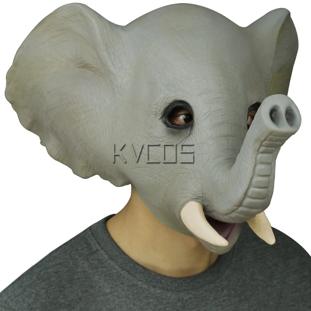 Elblocdelcachondeo 安い ハロウィン小道具大人象マスク動物フルラテックスマスカレード誕生日パ ーティーラテックスシリコーンコスプレフェイスマスク 通販 価格