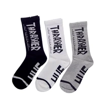 Женские носки счастье хлопок хип-хоп классический черный белый серый буквы крутой скейтборд дамы носки искусство хипстер уличная одежда носки подарок