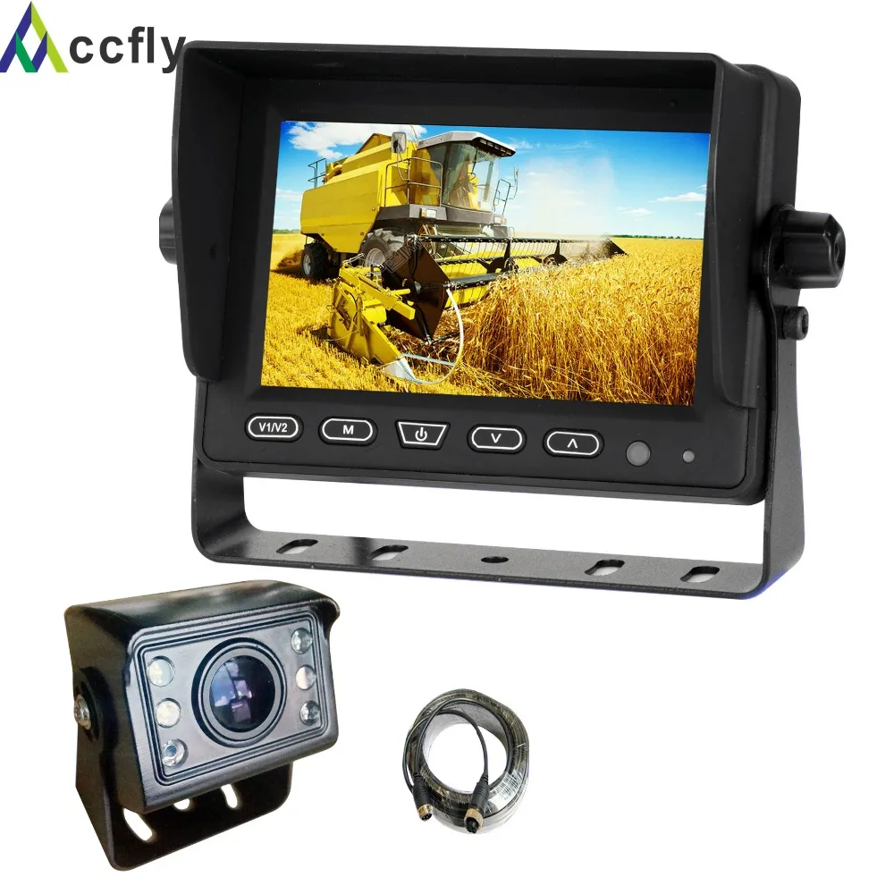 

ACCFLY New 5" TFT LCD Color HD Screen Display Monitor/HD CCD Reversing rear view camera/ 66FT Connection Truck bus