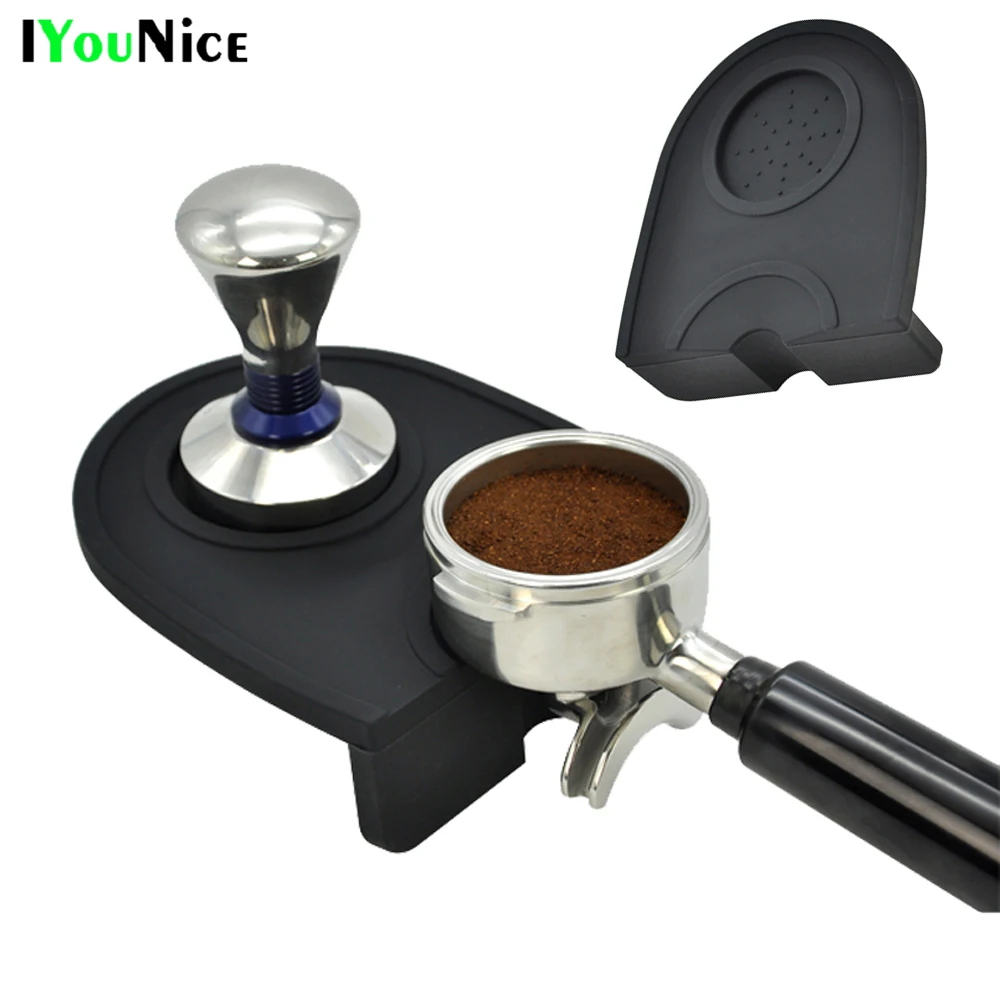 IYouNice Espresso Coffee Tamper Mat Silicon Rubber Corner Mat(no coffee