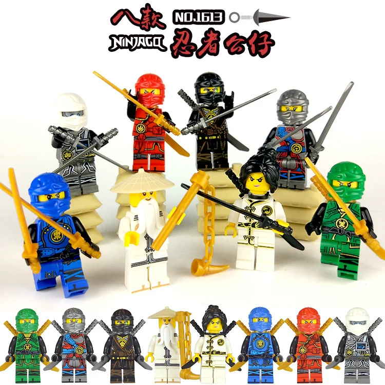 

8pcs/lot Building Blocks Figures brick DIY toys Compatible Legoing Figures Ninjagoes Occupations for Gift