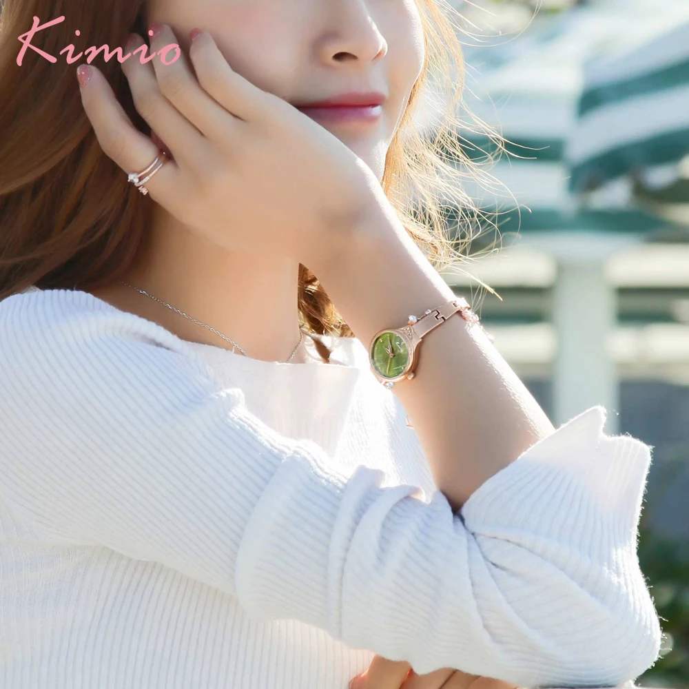 Бренд Kimio, модные женские часы, стальные роскошные женские часы, кварцевые наручные часы для девочек, водонепроницаемые, Relogio Feminino, подарочная коробка