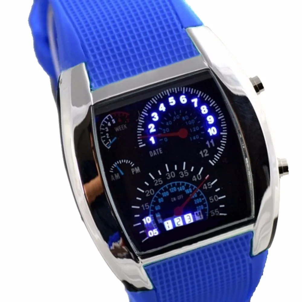 

New Multifunction Watch for Men Digital LED Backlight Military Aviation Wrist Watch Wristwatch Sports Calendar Watches
