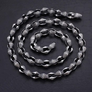 

Large heavy 142g Pure Stainless steel Necklace High Quality Link Chain 11mm 28'' Biker Chain necklace for Mens