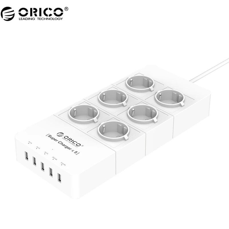 ORICO hpc-6a5u ЕС Plug Фирменная Новинка 6 выход Стабилизатор напряжения Мощность Stirp с