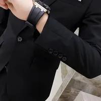 (Блейзер + брюки) Классический мужской костюм Slim Fit Чистый Свадебный Жених одежда мужской костюм черный нежный мужской костюм Mariage Homme 4XL 5XL