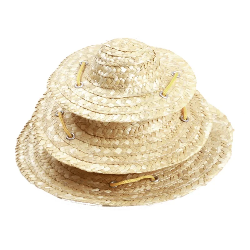 Straw Hat for Dogs | Dog Sun Hat | Cat Sun Hat | Outdoor Dog Accessories