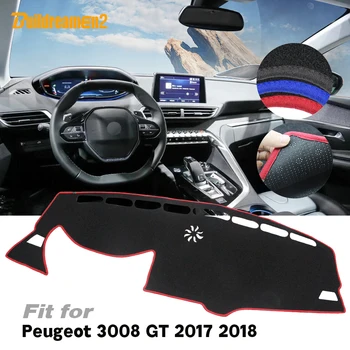 

Car Avoid Light Pad Interior Dashboard Cover Dash Board Instrument Platform Anti-Slip Cushion Mat For Peugeot 3008 GT 2017 2018