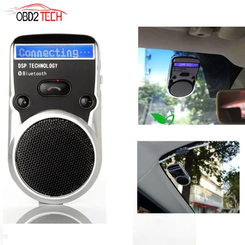 

Wireless Bluetooth Handsfree Car Kit For Mobile Phone Dual Phone Connect Solar Powered Speakerphone With LCD Display