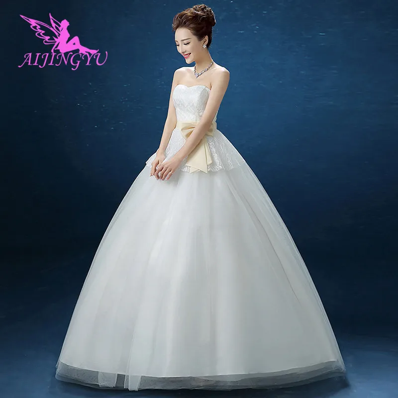 

AIJINGYU 2018 plus size free shipping new hot selling cheap ball gown lace up back formal bride dresses wedding dress FU250